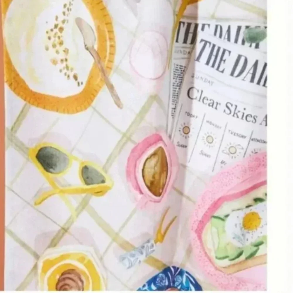 ⭐️Brunch Eggs Breakfast Snacks Chic Boho Hipster Hippie Art Deco Hip Dish Towel